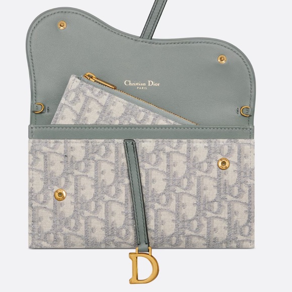 Saddle long wallet on chain canvas - Picture 13 of 14